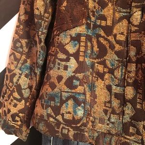 Coldwater Creek Jewel-tone Multicolored Reversible Blazer NWT